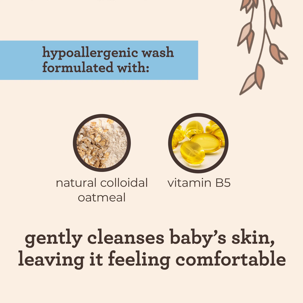 Infant Baby Cleansing Therapy Moisturizing Bath Body Wash, Oatmeal, 8 Fl Oz